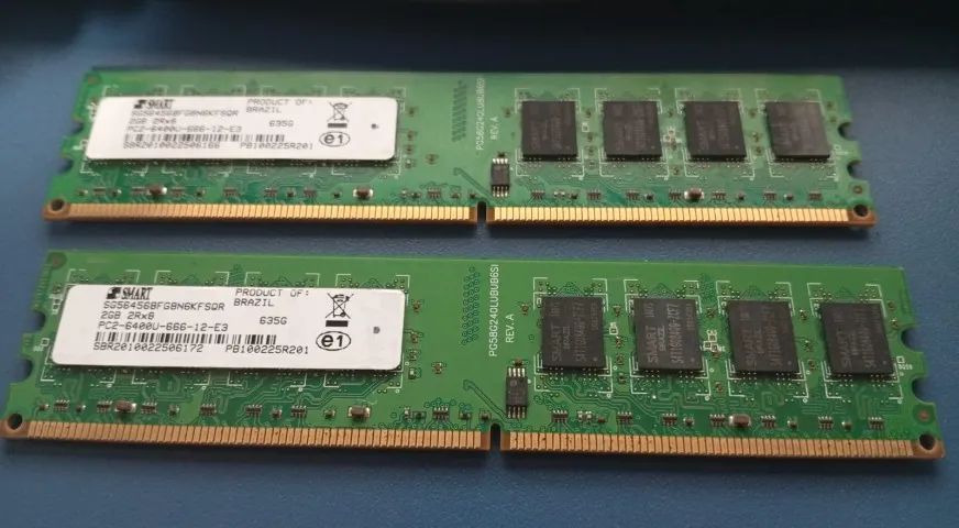 2 Memórias para pc DDR2800mhz, 4gb (2x 2gb)