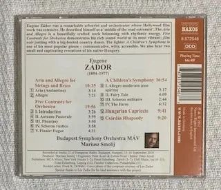 CD Eugene Zádor: Orchestral Works - Made in Germany - Foto 4