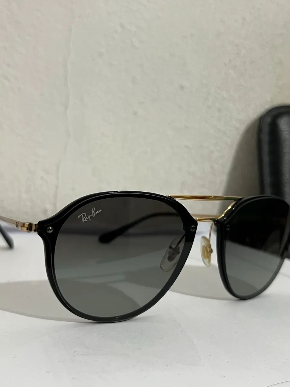 Óculos de Sol Ray-Ban Orginal - Double Bridge Preto e Dourado | Original