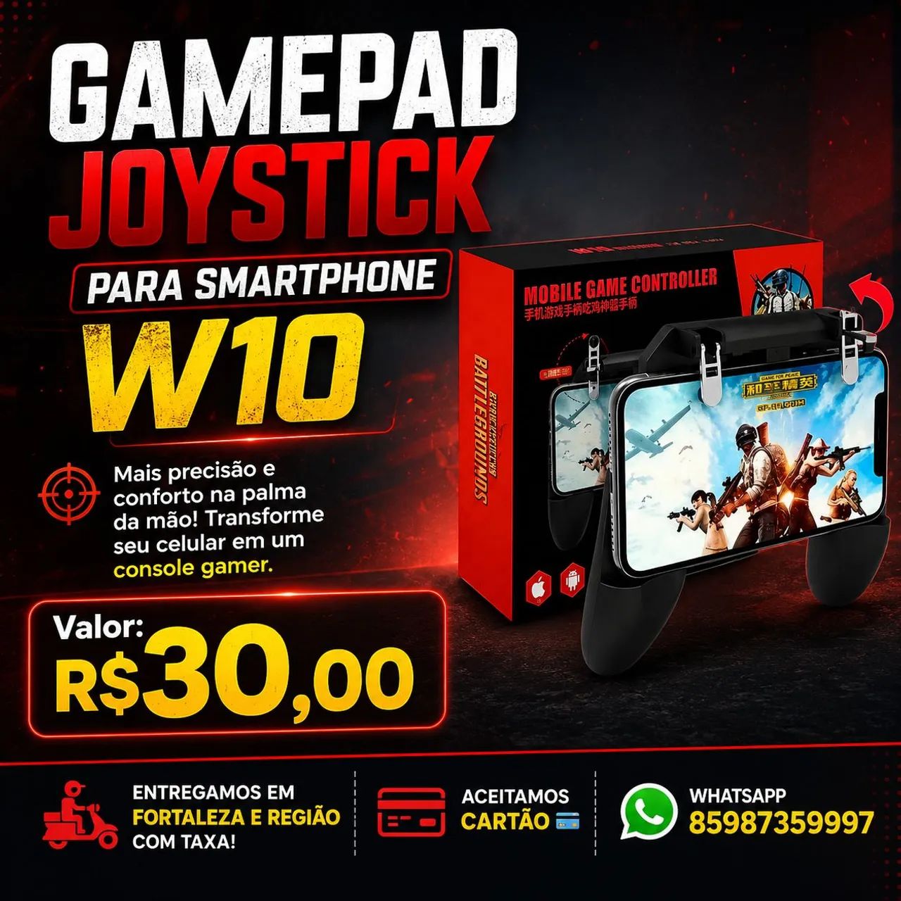 Gamepad joystick para smartphone R$30