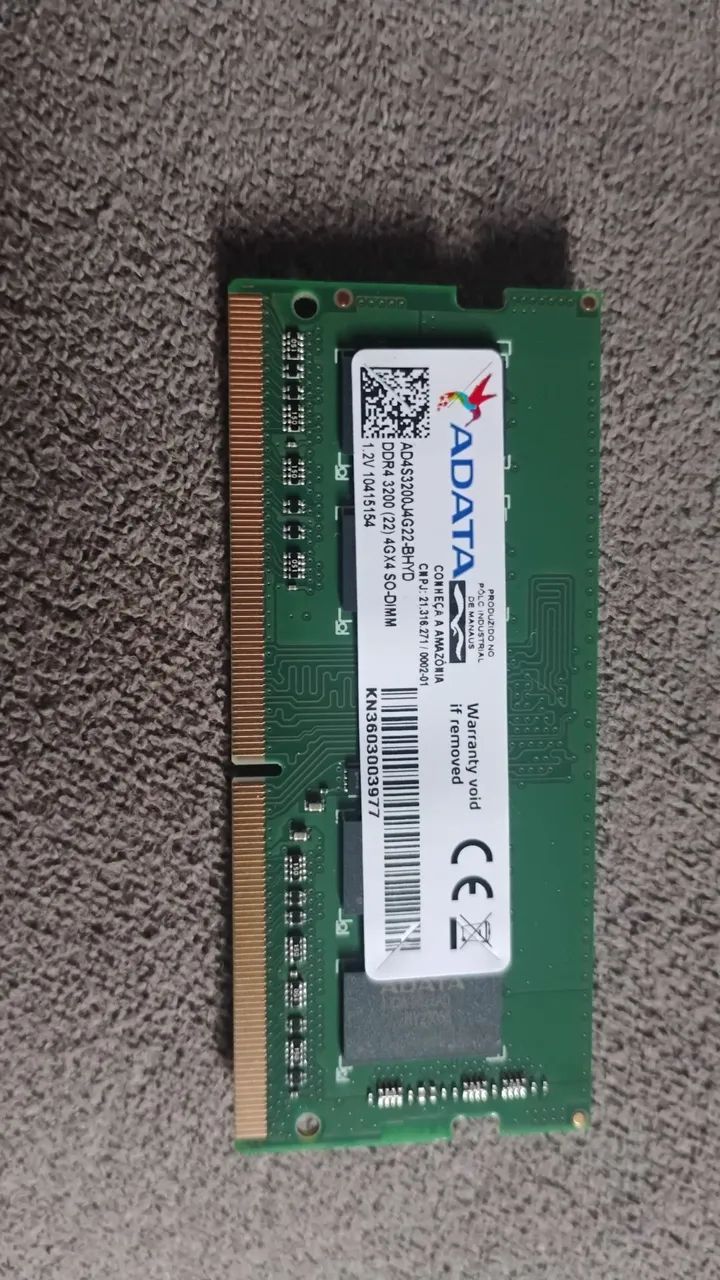 2 Memórias 4Gb DDR 4 3200 - R$100 - Cada