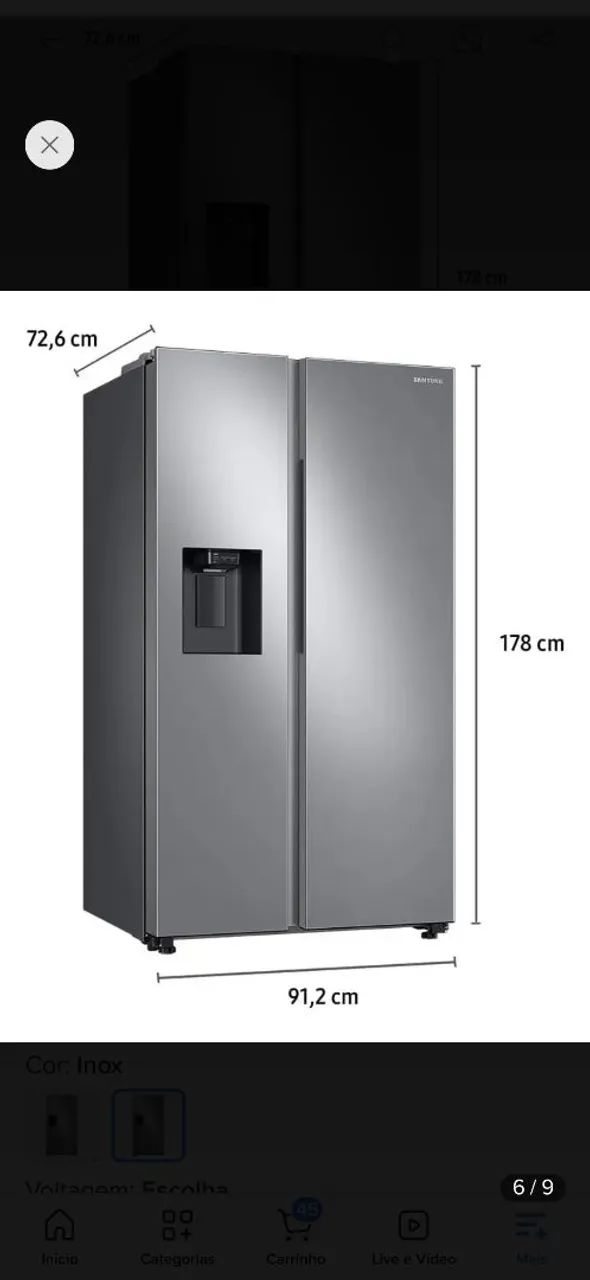 Vende geladeira midea side by side usada - Foto 2