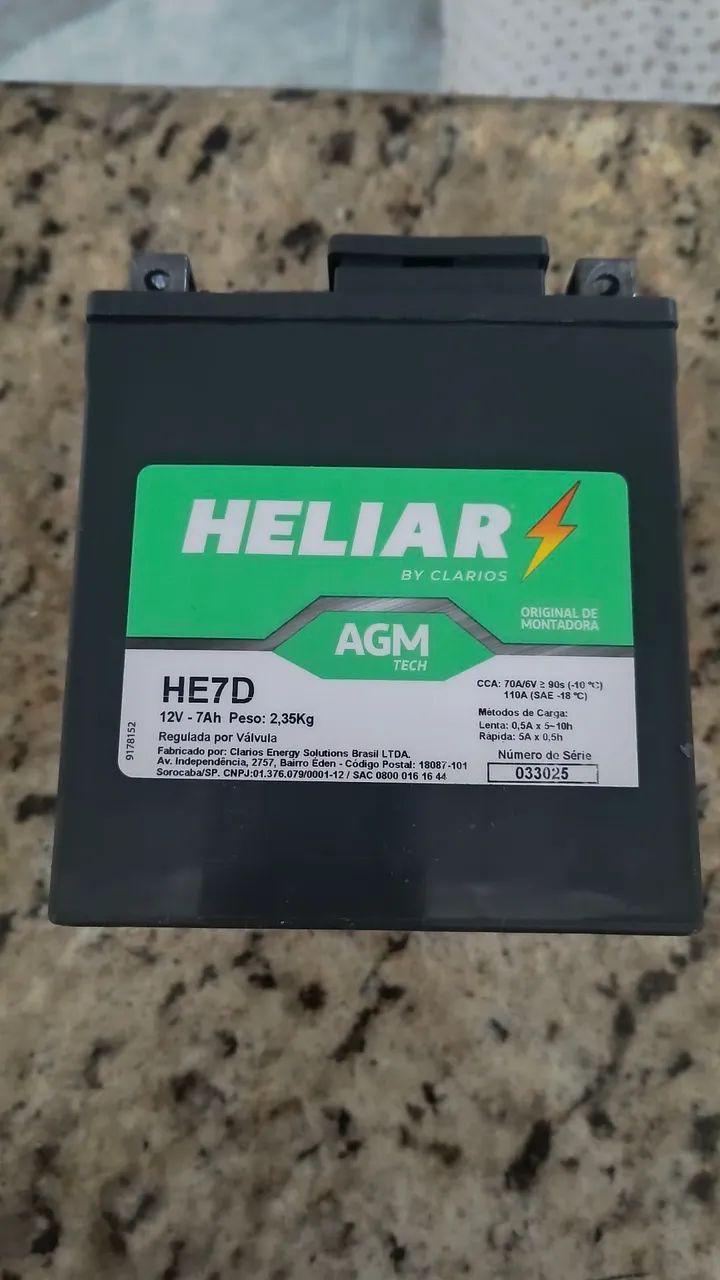 Bateria de moto heliar 7 amp - Foto 5