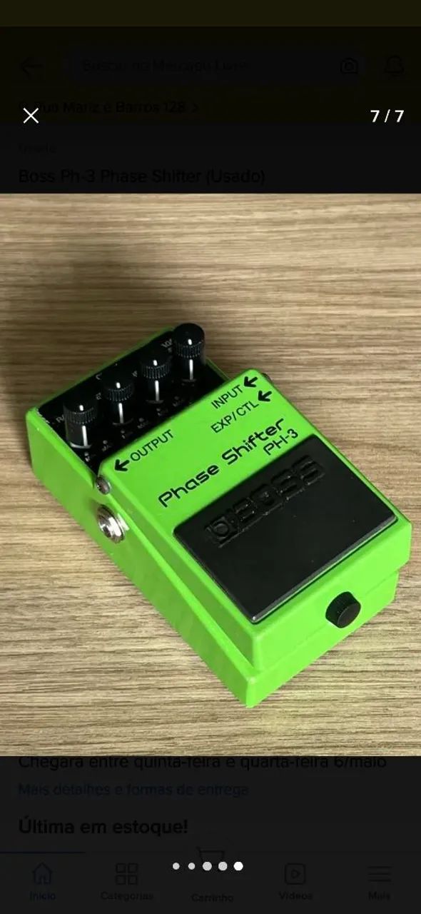 Pedal Phaser 3 Boss Zero na Caixa - Foto 3