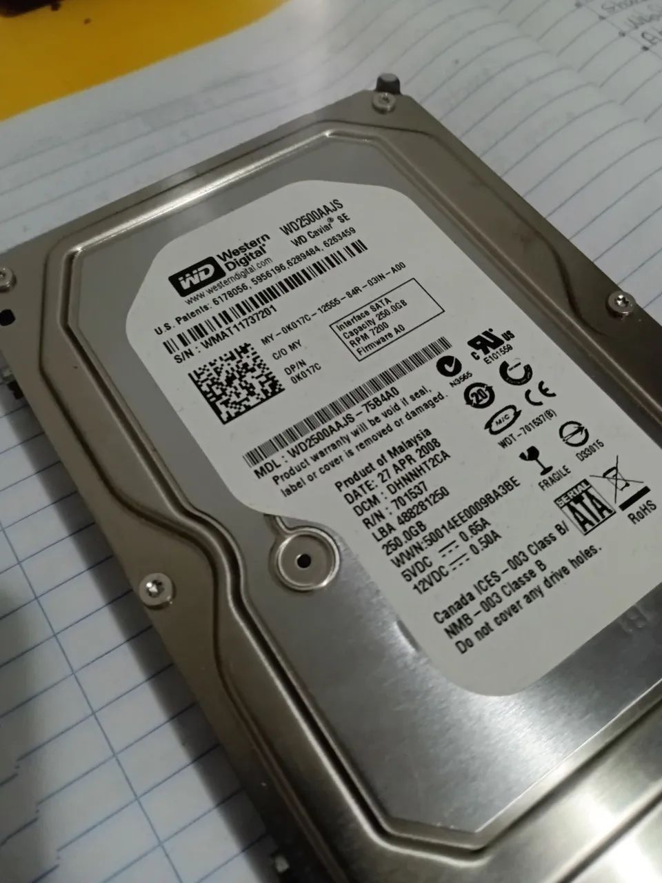 HDD Disco Rigido PC Sata 250GB WD2500AAJS - Foto 2