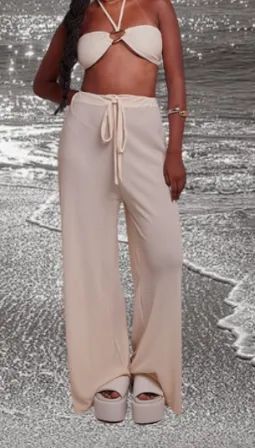 Calça de praia off white