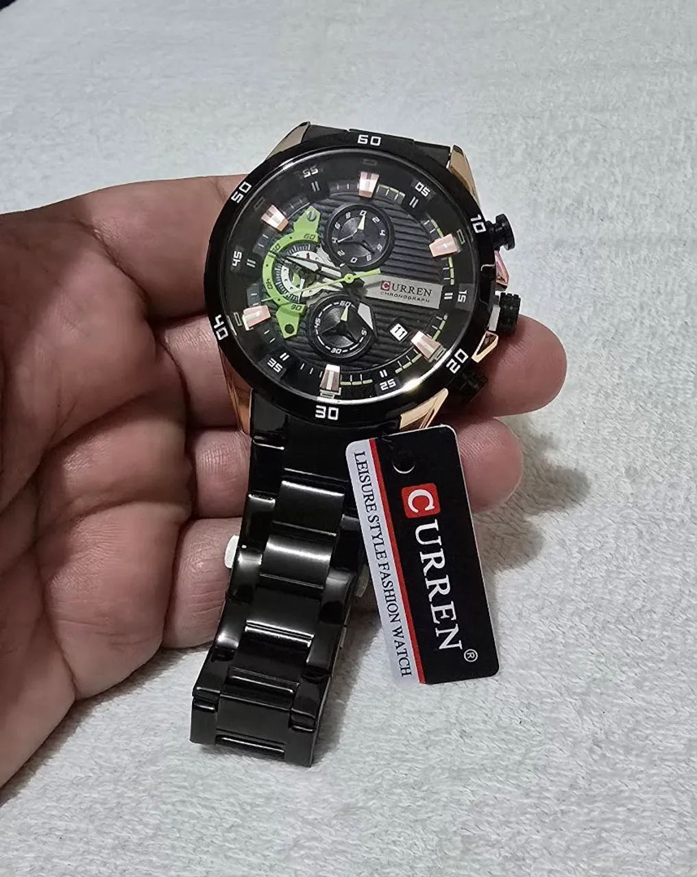 Relógio da Curren cronógrafo em aço original  - Foto 3