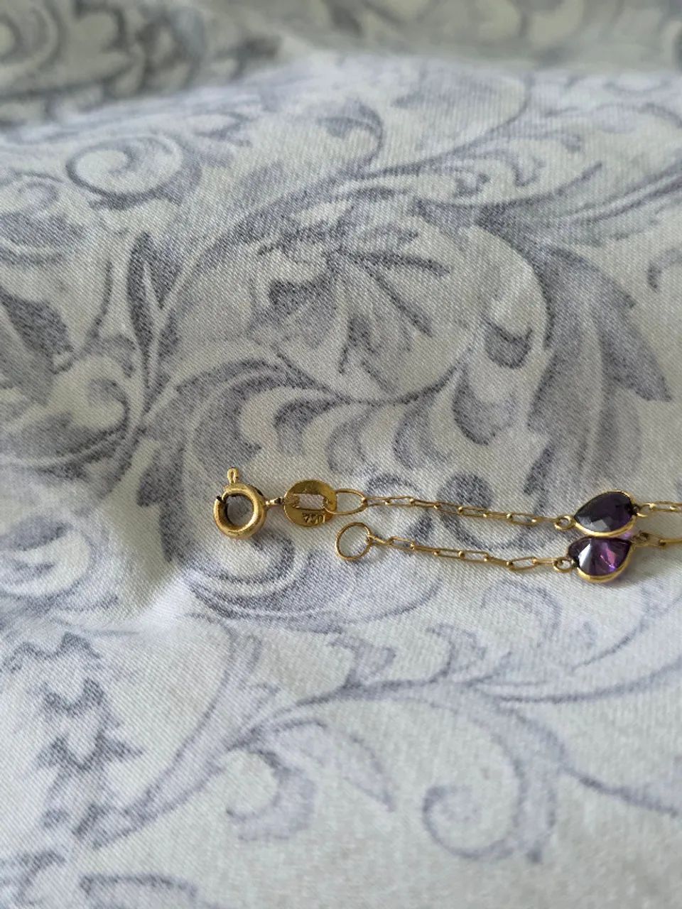 Pulseira de ouro 750 com corações e zirconia  - Foto 2