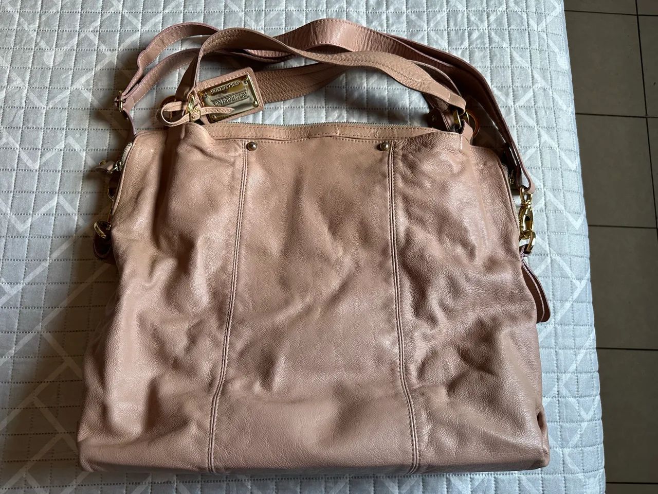 Bolsa em couro legítimo (Marca Couro Fino) - Foto 5