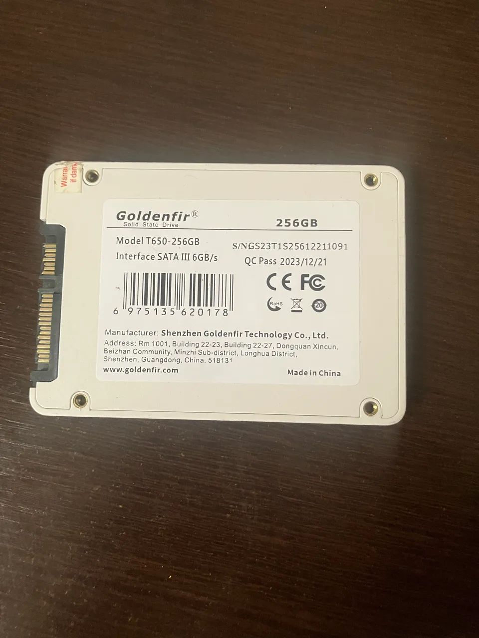 SSD 256 GB445600590694328320