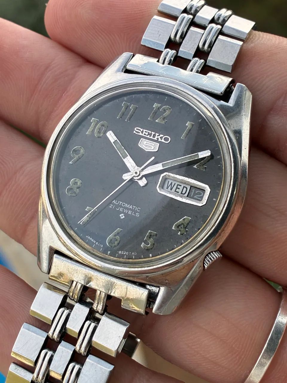Relógio vintage Seiko 5 automático estilo militar - Foto 2