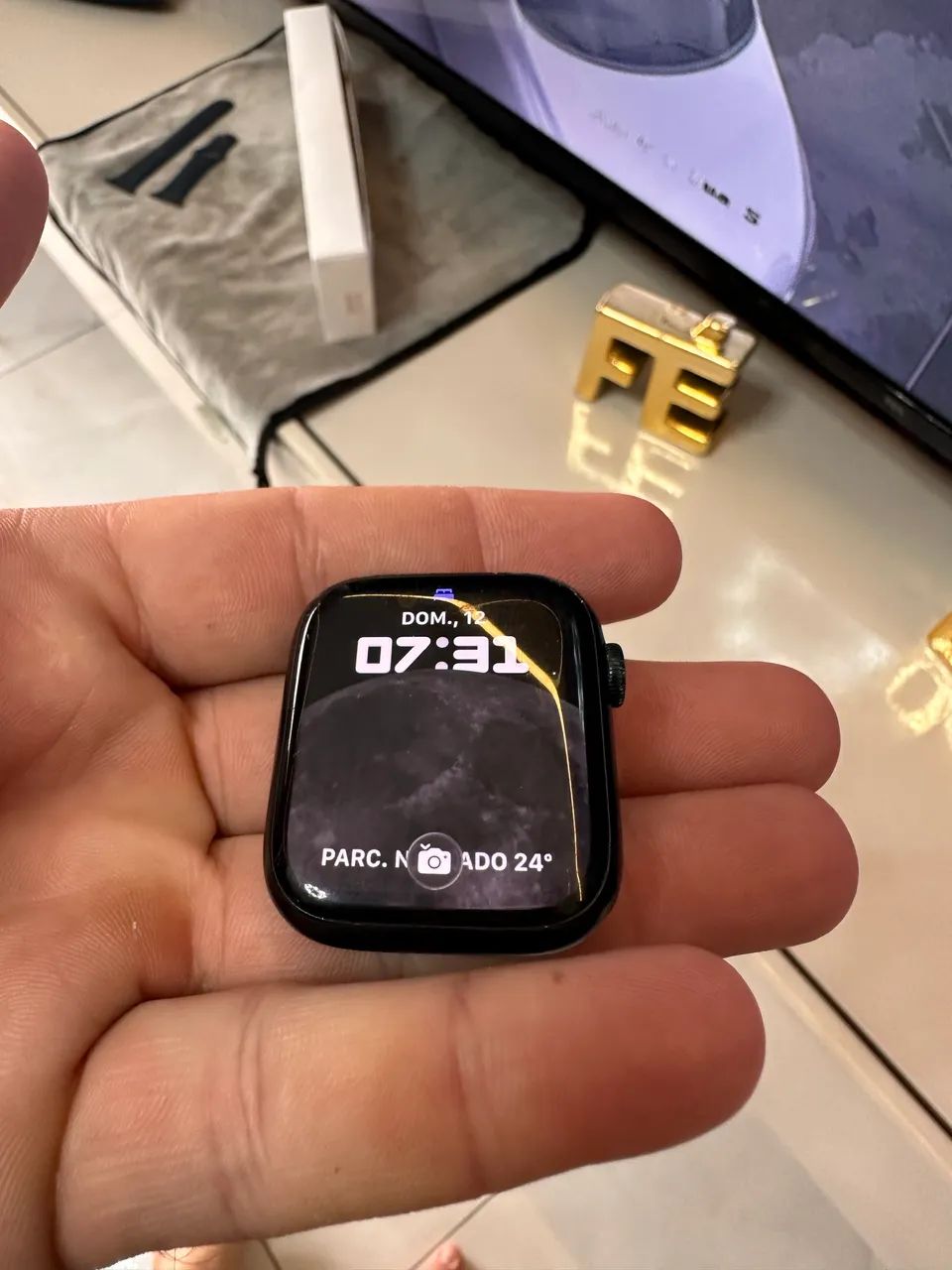 Apple Watch S8 45mm GPS Midnight com Caixa - Foto 3