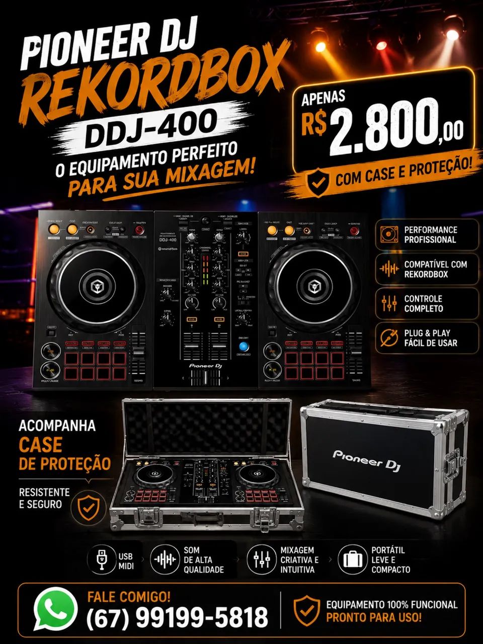 Controladora para dj ddj 400