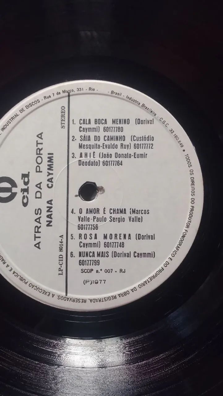 NANA CAYMMI「ATRAS DA PORTA」 LP アナログレコード LP Atrás da porta - Nana Caymmi - CDs, DVDs etc - Cachoeira