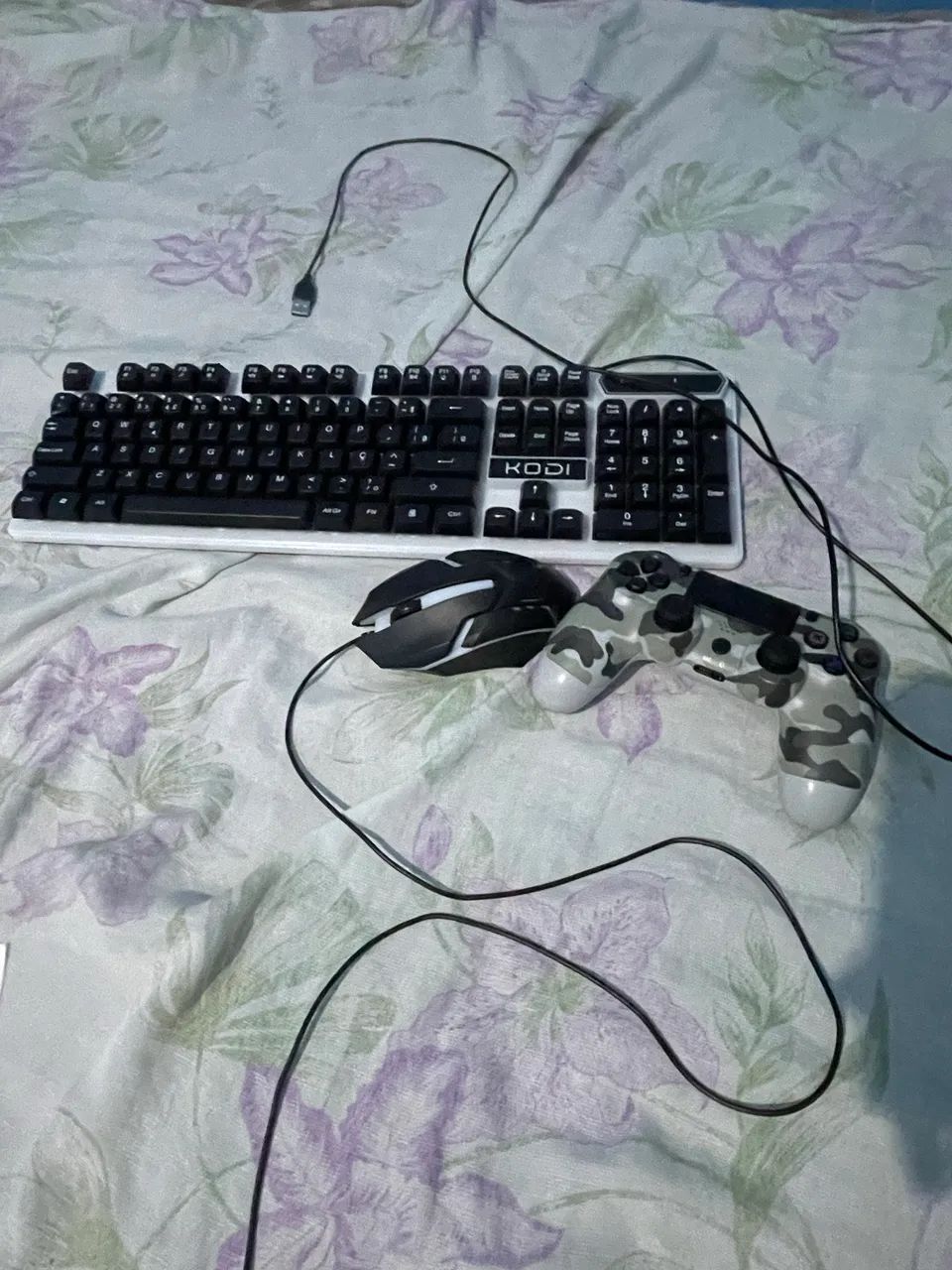 Controle de psp ps e Bluetooth, teclado e mouse com led colorido