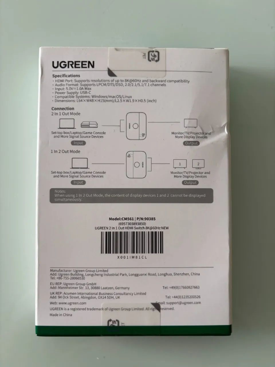 Switch HDMI 2.1 Ugreen Divisor Splitter 8K 4K - Foto 5