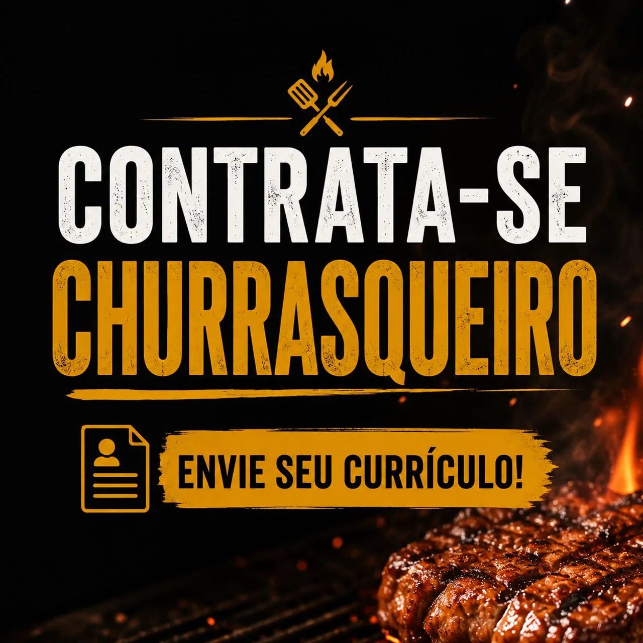 Contrata-se churrasqueiro 