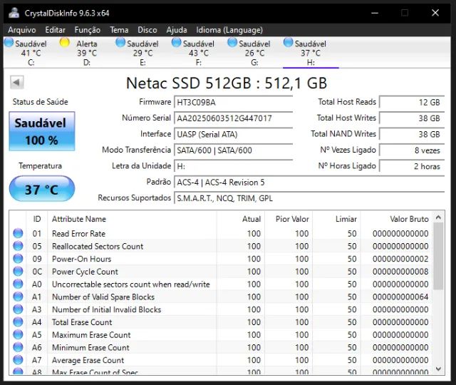 SSD 512GB Sata 3 Netac - Foto 2