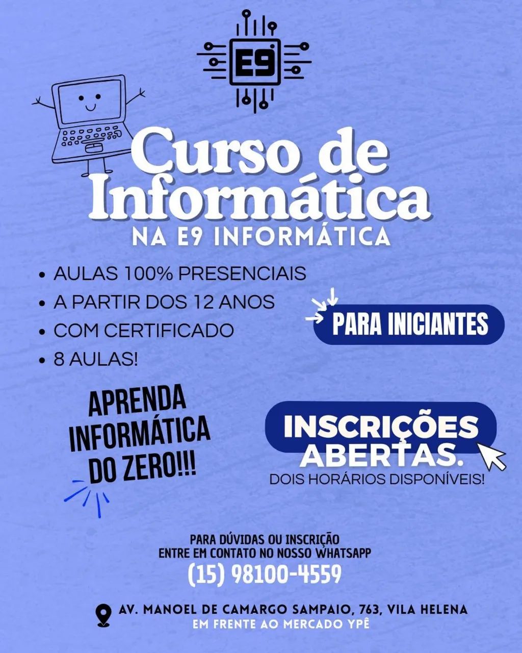 CURSO DE INFORMÁTICA NA VILA HELENA - Foto 2