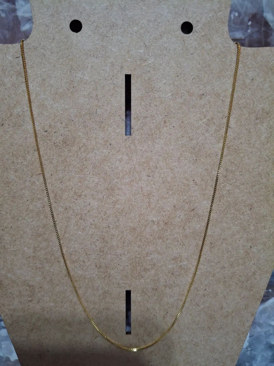 Colar veneziana banhado a ouro 45 cm. - Foto 2
