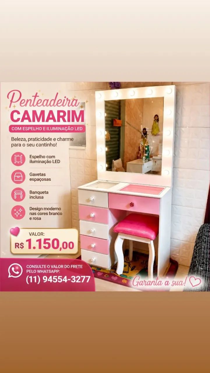Penteadeira camarim completa 