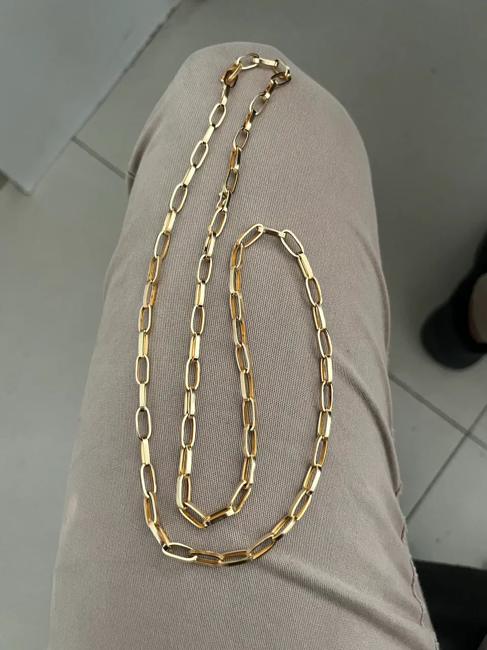 Corrente Tijolinho Grossa Ouro 18k  - Foto 2