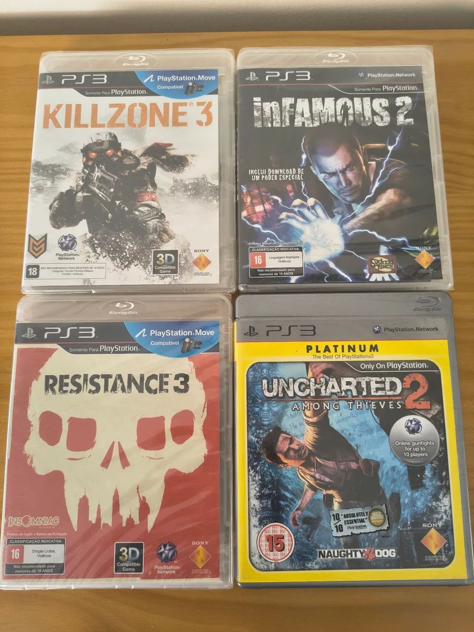 Lote com 4 Jogos Originais de PlayStation 3 (PS3) - 3 jogos