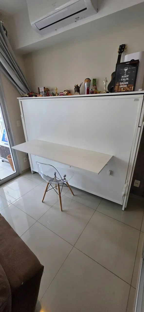 Cama RETRATIL EMMA com mesa perfeita para estudios ou quartos e espaço pequenos - Foto 2