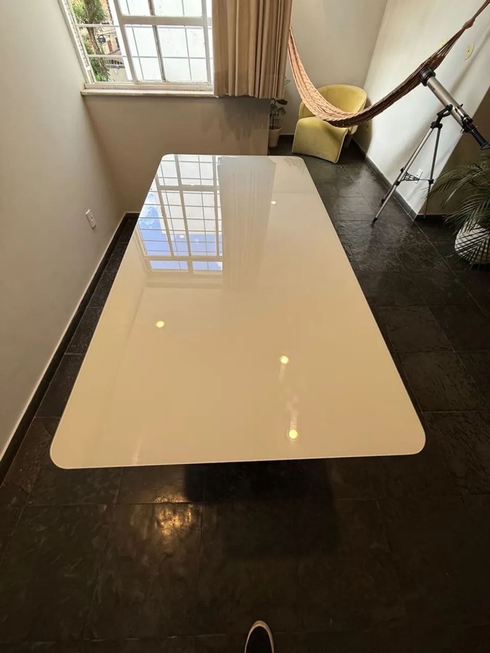 Mesa retangular off white - Foto 2