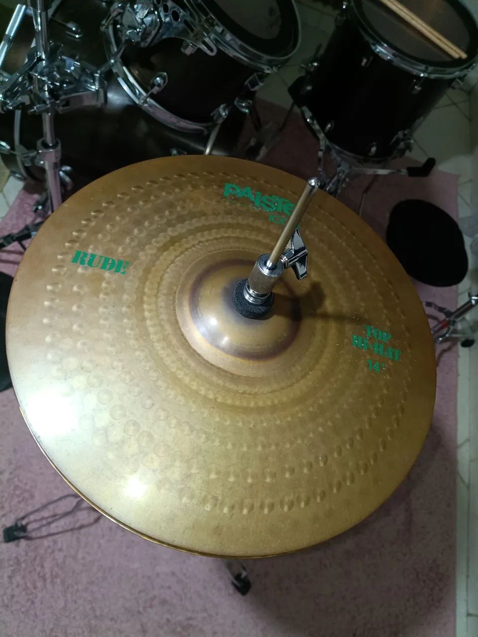Pratos hi hat Paiste rude 1000 liga 2002 perfeitos