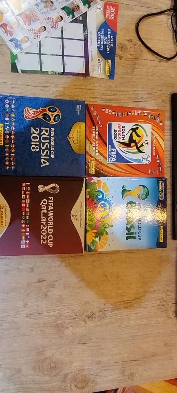 Kit Álbuns de figurinhas copas passadas