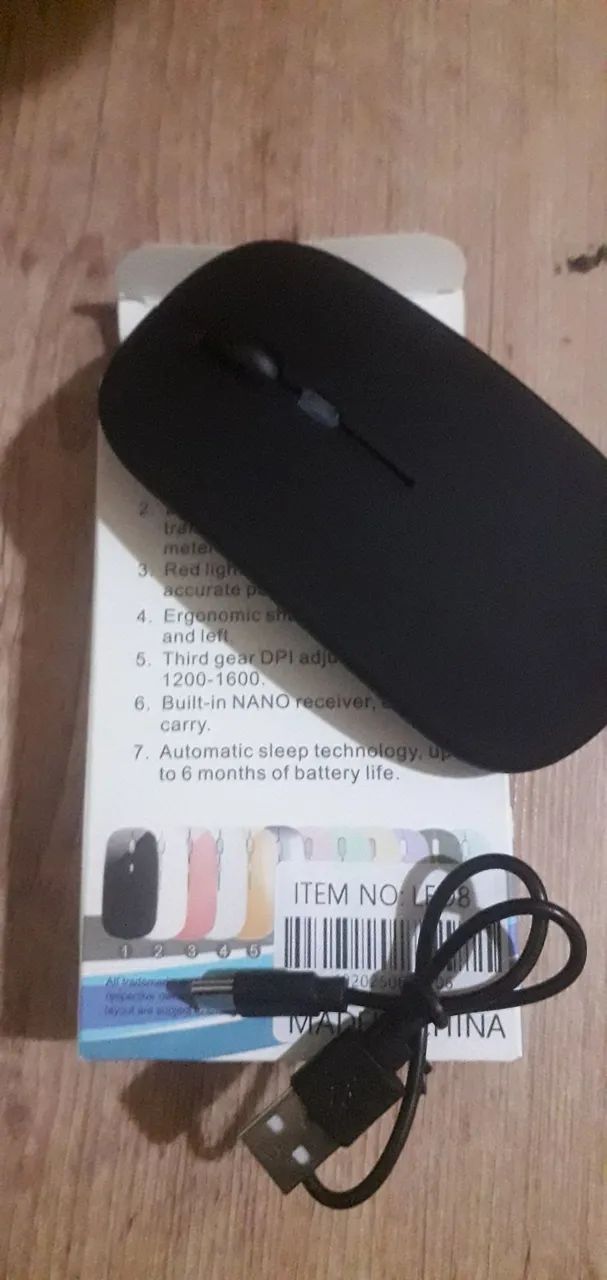 Mouse sem fio carregamento usb  - Foto 5