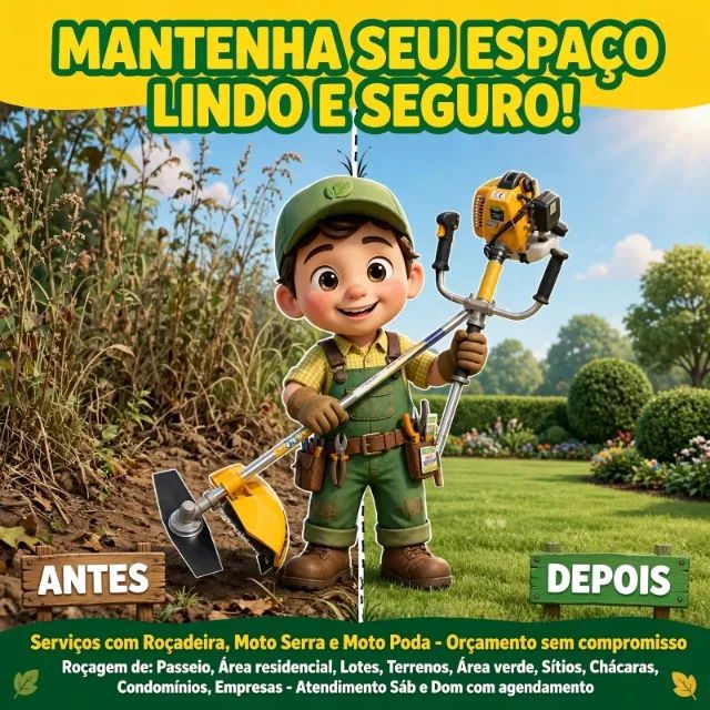 Limpeza com roçadeira Sete Lagoas e cidades vizinhas