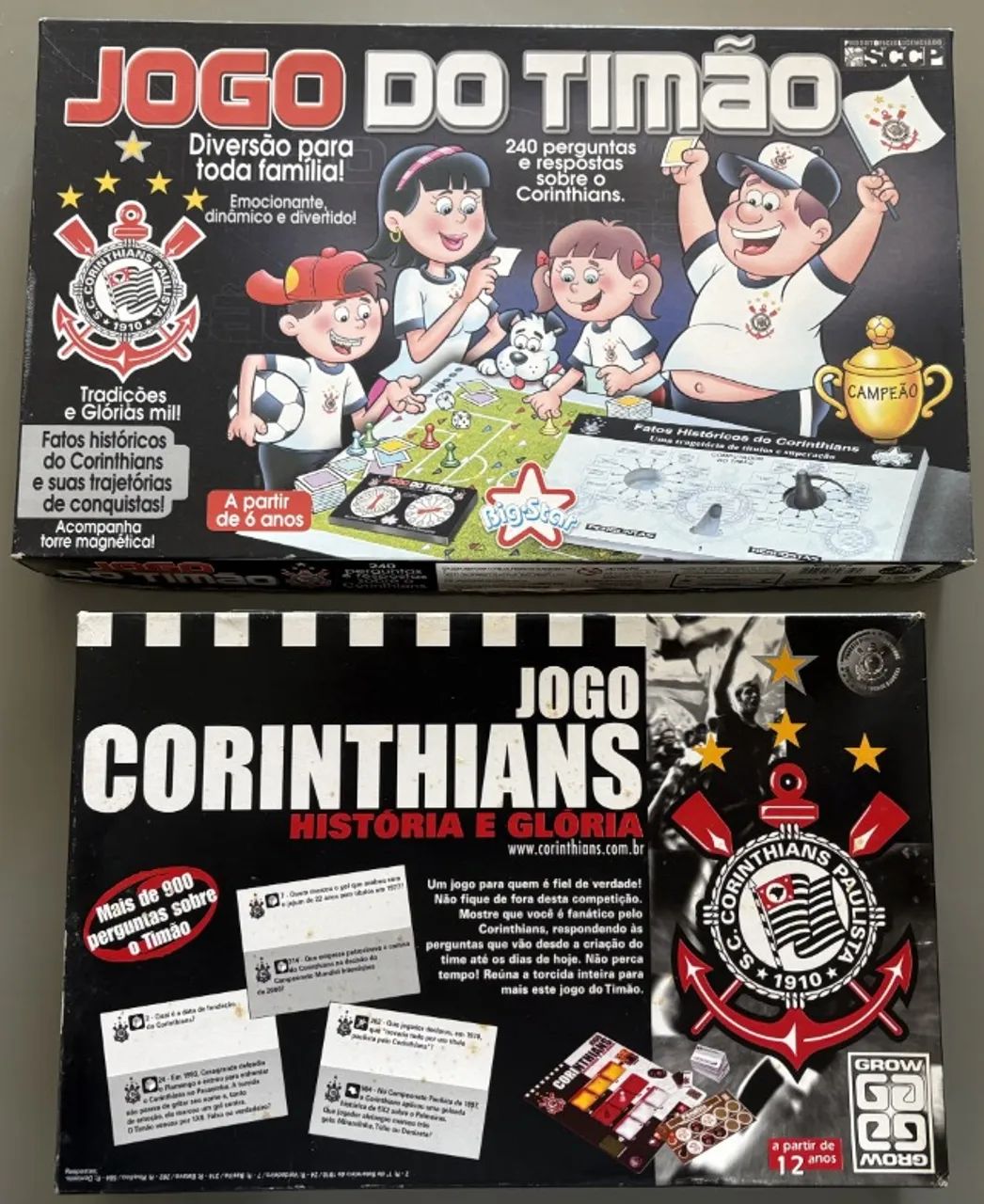 Kit de Jogos do Corinthians Oficiais (Grow + Big Star) - Hobbies e