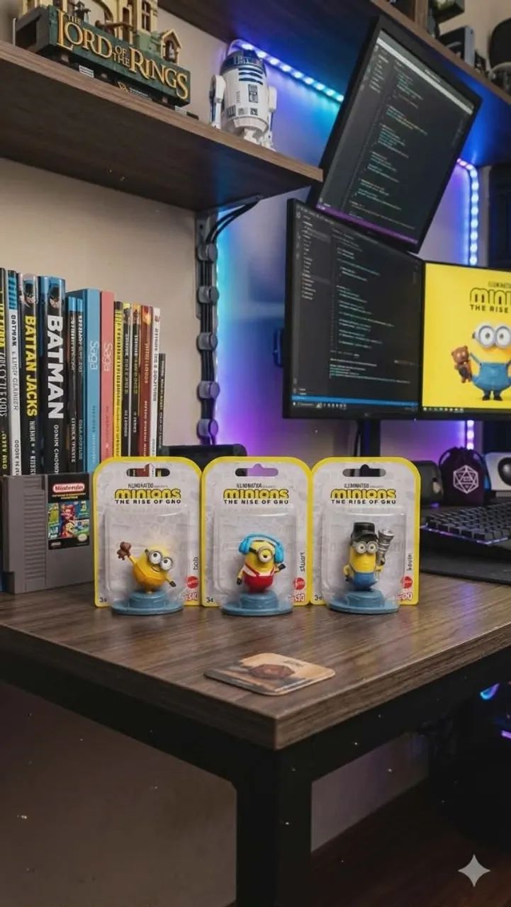 Kit 3 Bonecos Minions A Origem De Gru Splashem Mattel