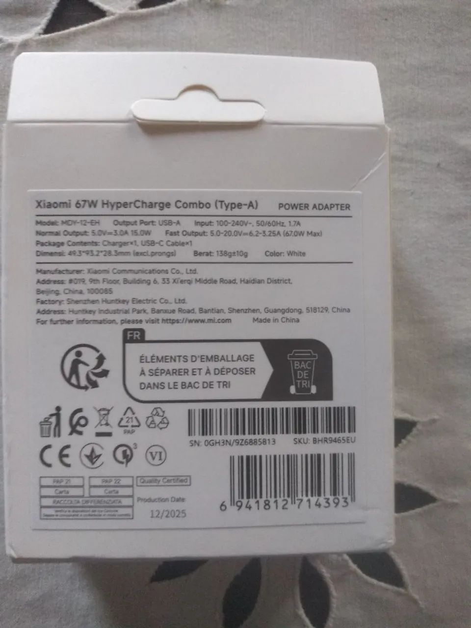 Carregador Xiaomi 67w HyperCharge com cabo - Foto 2