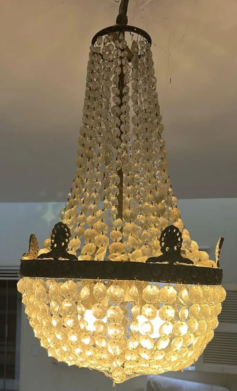 Conjunto lustre de Cristal