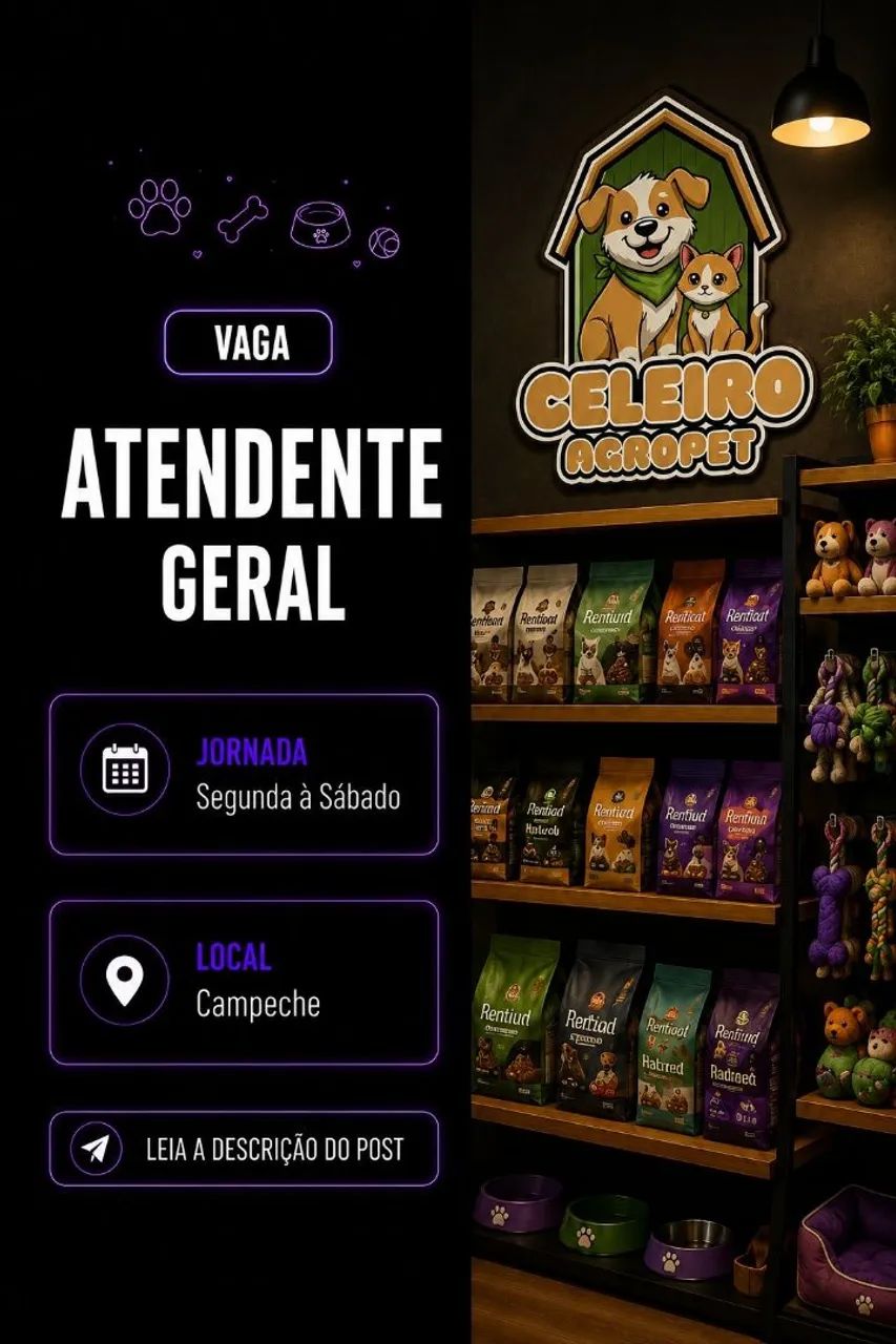 Vaga para atendente geral