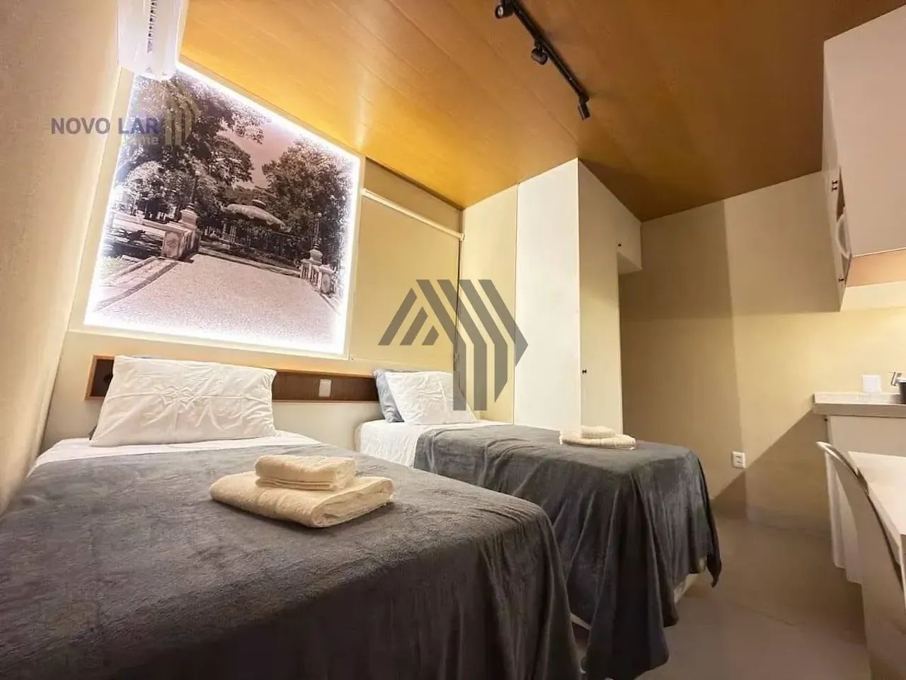 3441- Studio para locação com aproximadamente 20m², quarto com banheiro, mobiliado com exc - Foto 2