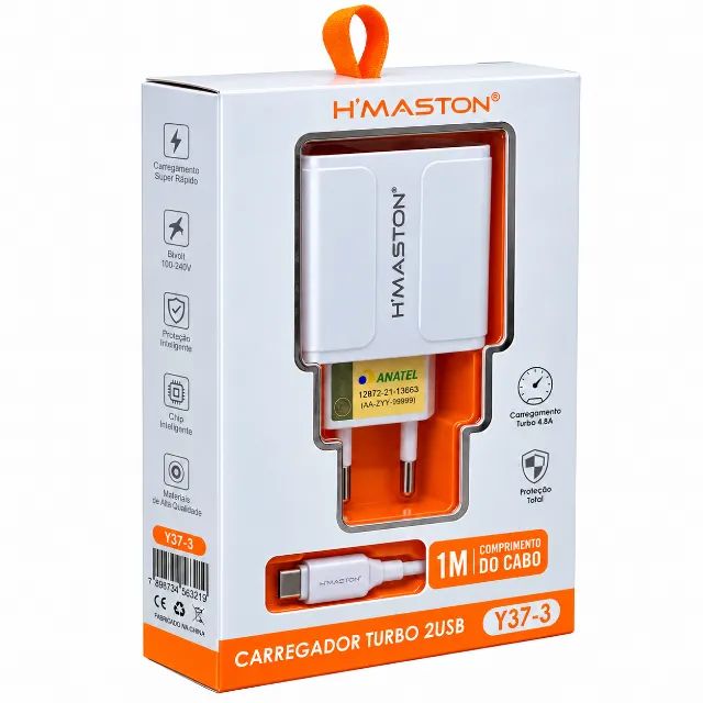 Carregador Para iPhone Do 15 Ao 18 Tipo C e Android H'maston