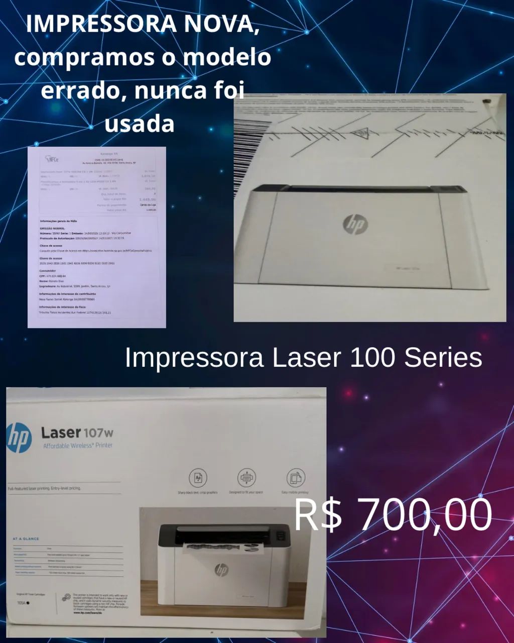 Impressora Laser L100 Series NOVA