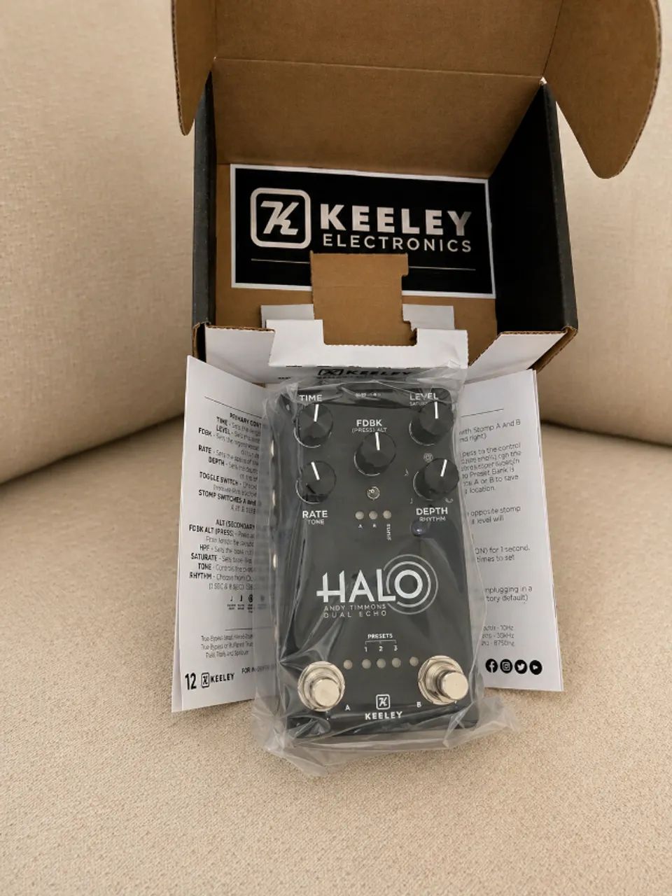 Pedal Keeley Halo Dual Echo Delay - NOVO - Instrumentos musicais