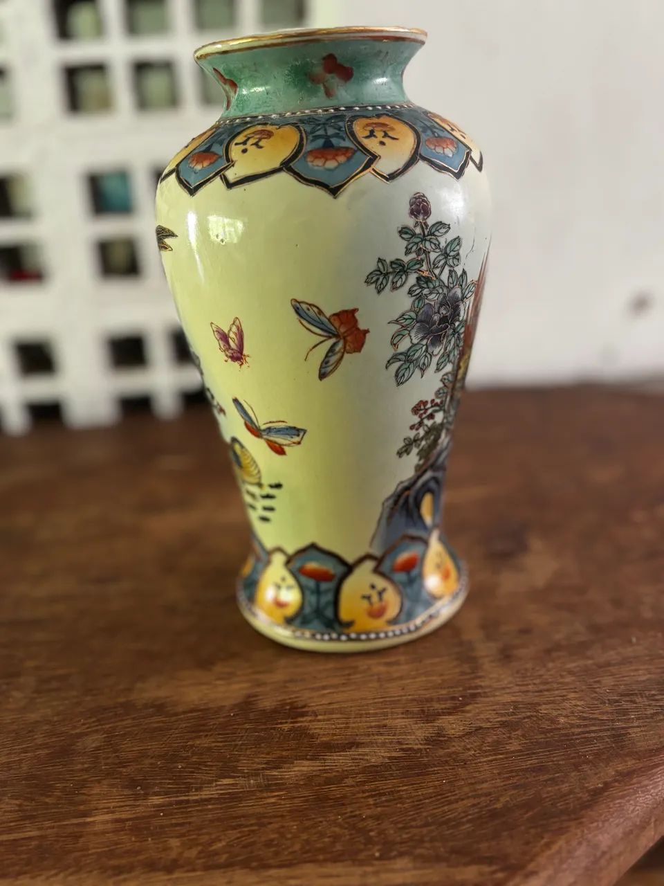 Vaso oriental em estilo Satsuma ( usado)  - Foto 2