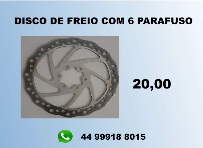 Disco de freio com 6 parafusos