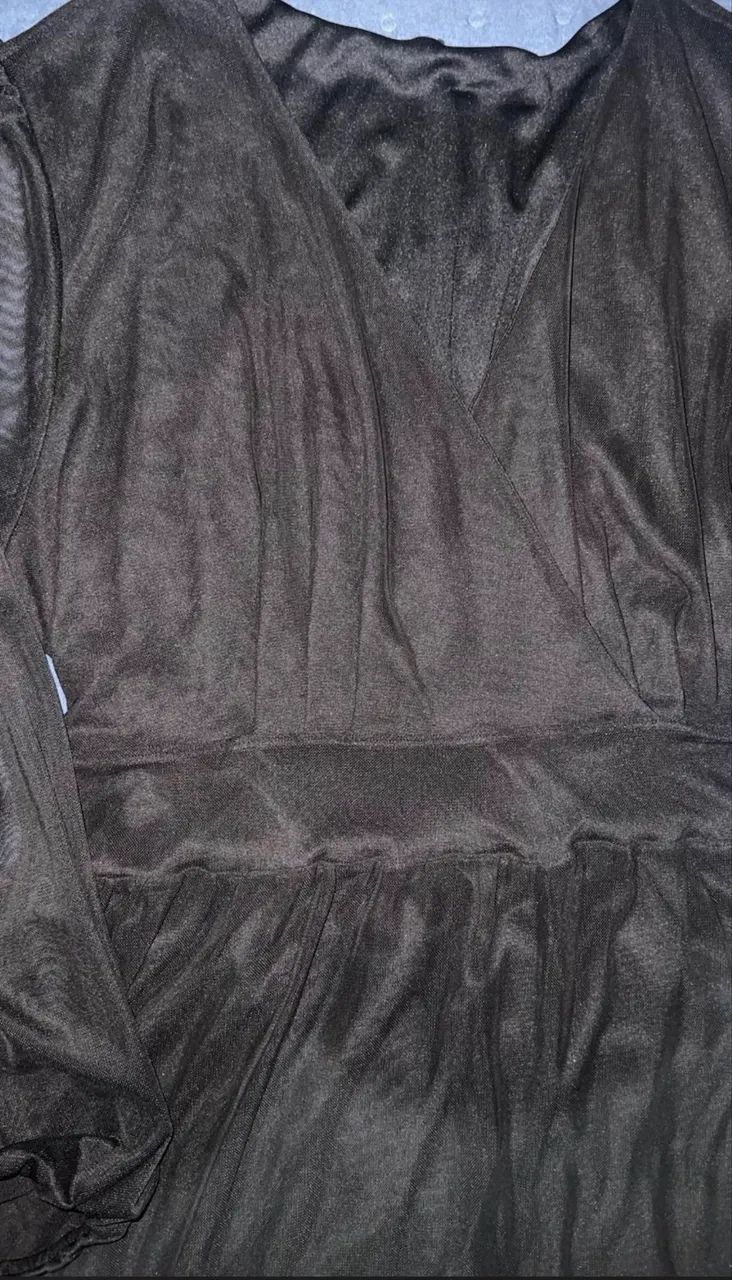 vestido longo preto em tule - Foto 2