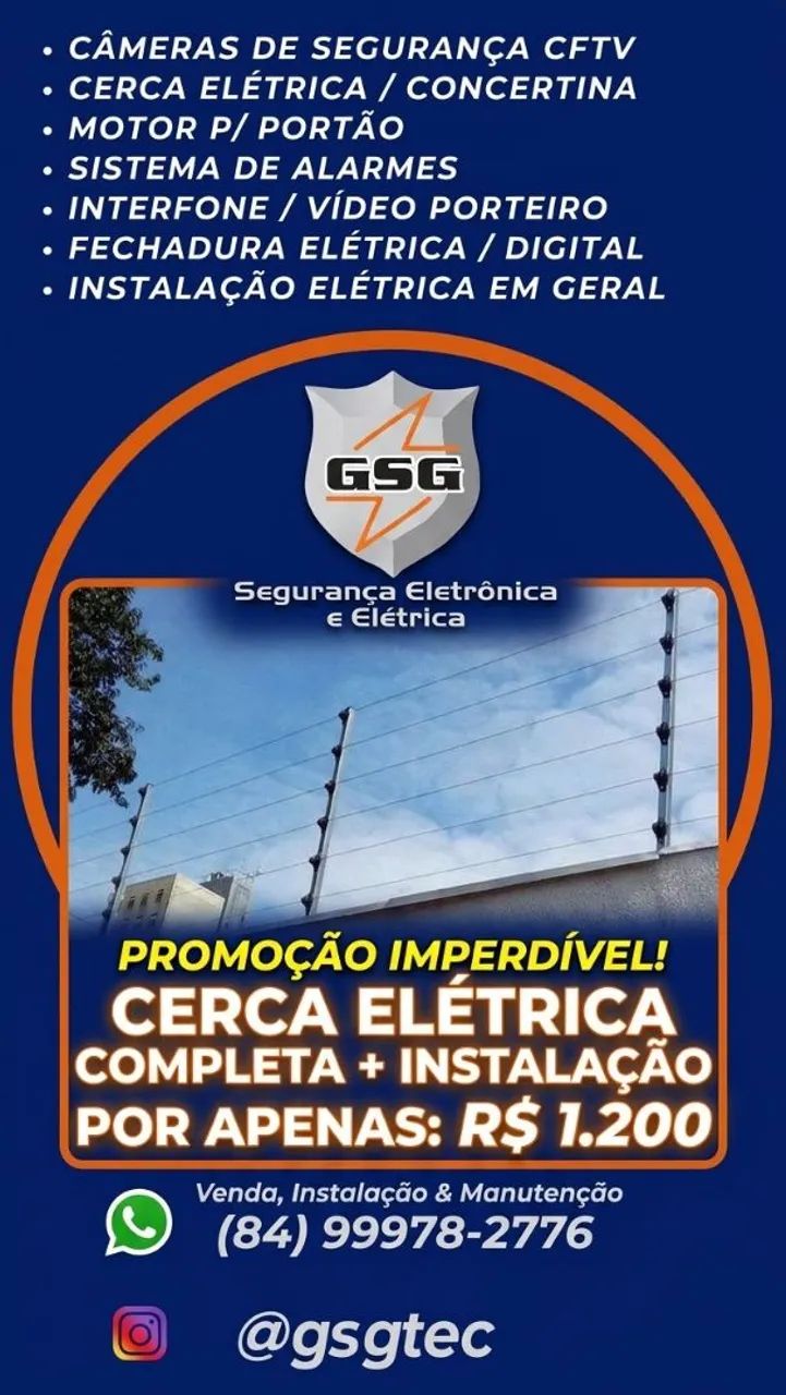 Cerca elétrica 10x20 promoção  1.200