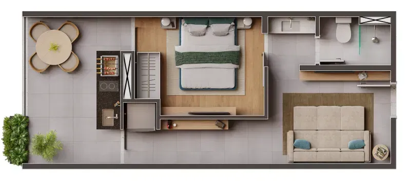 PLANTA 35m²