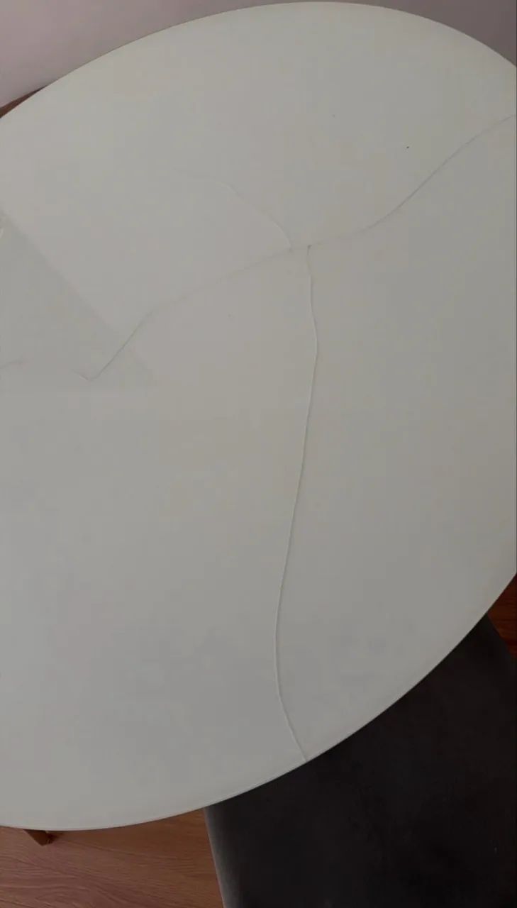 Mesa vidro branca Abracasa