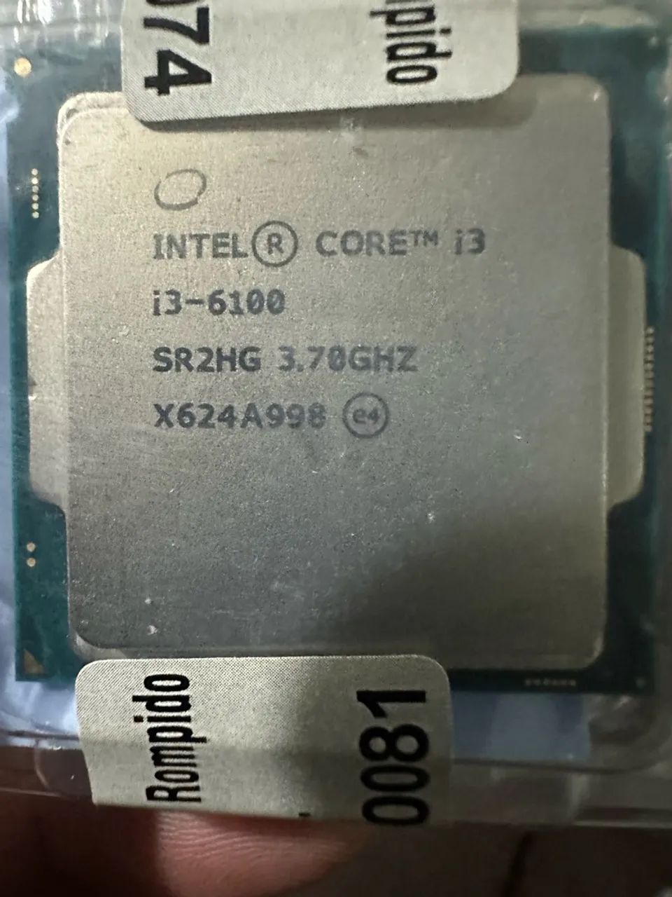 Processador CPU Intel i3 6100 + cooler original + pasta térmica  - Foto 2