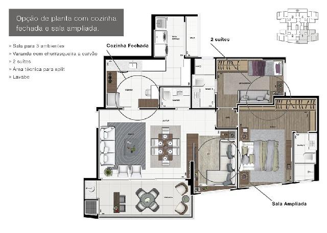 Apartamento Novo Alto Padrão no Ecoville - Foto 6